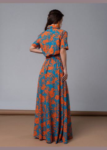 Бірюзова повсякденний сукні ISSA PLUS з квітковим принтом
