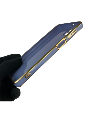 Чохол для Galaxy A12 (SM-A127F) з кільцем MagSafe із золотою окантовкою на самсунг а12 синій gs1 Samsung (366229884)