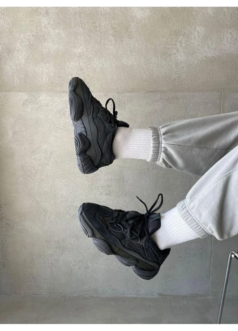КРОСІВКИ ЖІНОЧІ ADIDAS YEEZY BOOST 500 BLACK 2 АДІДАС ІЗІ БУСТ ЧОРНІ No Brand чорні демісезони (391966764)
