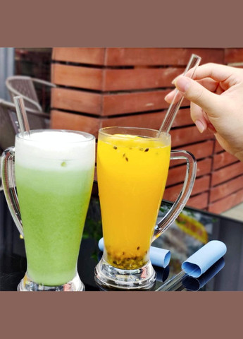 Скляна багаторазова Еко трубочка 1 шт. 20 см (R-14601-VS) No Brand (303975451)