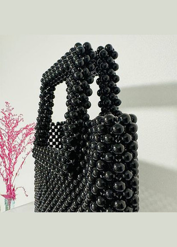 Сумка жіноча чорна з намистин ручна робота 029 Felicita (336377770)