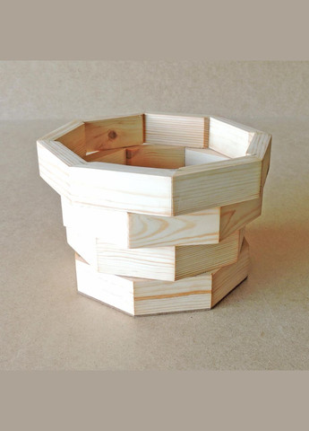 Кашпо з дерева Клевер бланже (КАШ-03001) No Brand (328450348)