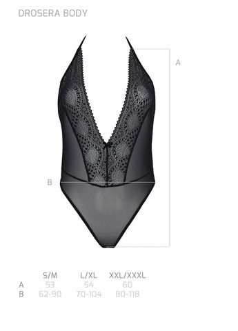 Боді DROSERA BODY black,, високі вирізи, верх на зав’язках - CherryLove Passion (339867609)