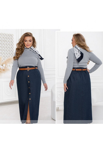 Темно-синяя повседневная юбка Liton