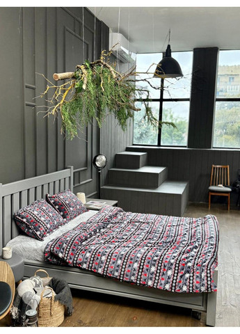 Постельное белье с резинкой Северная сказка, плюш Двухспальный размер, наволочки 50/70 No Brand (364219921)