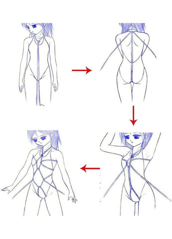 Червона мотузка шибарі для зв'язування та бондажу 10 метрів We Love (284279424)