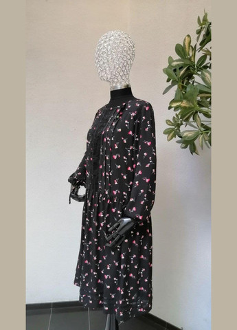 Чорна кежуал плаття жіноче чорно-червоне "версаль" mkpr9510-02 Modna KAZKA