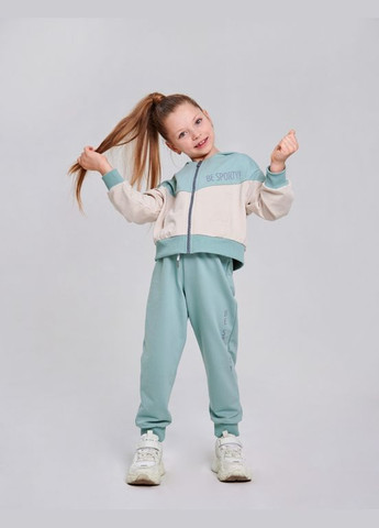 Оливковий (хакі) спортивний костюм (куртка+брюки) свiтлий хакi Smil