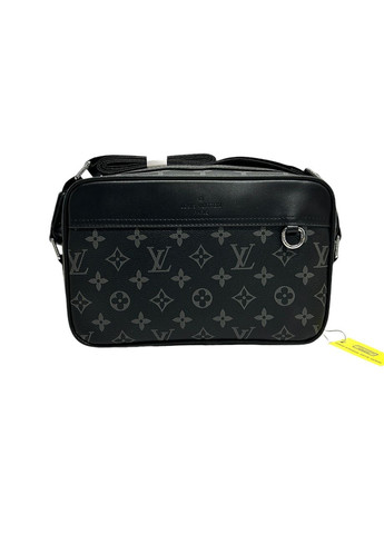 Чоловіча сумка LV з натуральної шкіри PVC1107-2 чорна 16 x 26 x 7 No Brand (372744488)