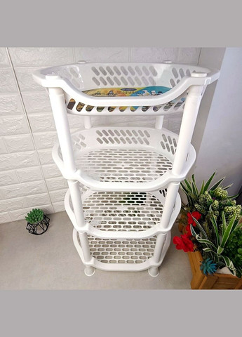 Белая разборная полочка в ванну 4 яруса Efe plastics пластиковая Hell (303212298)