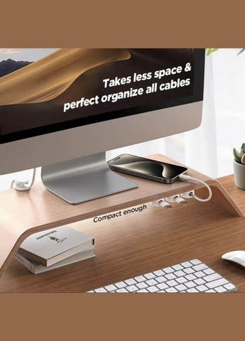 Органайзер фиксатор кабеля держатель менеджмент для провода зажим стяжка самоклеящийся клипса магнитный 9 шт Белый Joyroom (340276211)