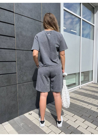 Костюм топ+шорти сірий варений Verena Design (360861201)