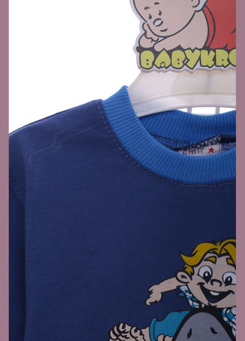 Синій літній джинсові шорти з футболкою для хлопчика акула синій 80 см (37840) BABYKROHA