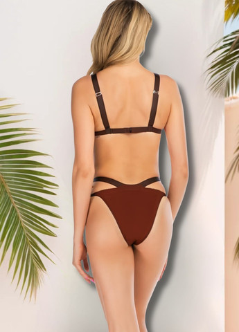 Коричневый летний раздельный купальник monika раздельный FS