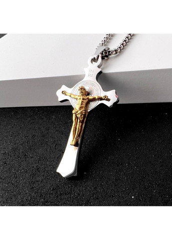 Крестик с распятием из нержавеющей медицинской стали PSC-094 No Brand (351503739)