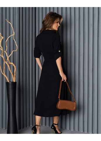 Черное повседневный платье sa-418 xl черный ISSA PLUS