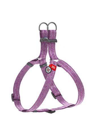 Шлея з відновленої бавовни WAUDOG Re-cotton з QR паспортом, світловідбиваюча, пластиковий фастекс, M, Ш 20 мм, Д 50-75 см No Brand (363197888)