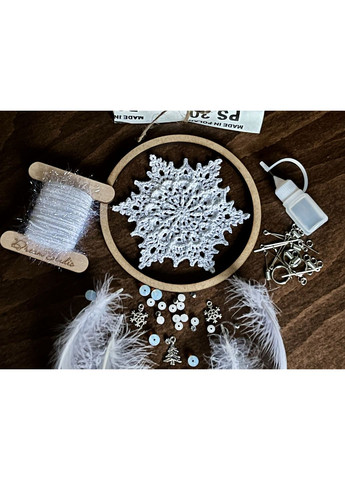 Авторский эко-набор "Ловец снов "Снежинка" с пошаговой инструкцией Dream Studio (363057561)
