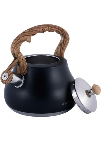 Чайник Whistling Kettle Black 2.7л зі свистком Ø16,5х23 см Kamille (289363239)