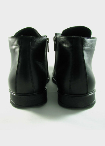 Черные осенние мужские кожанные классические ботинки черные (933) Lider Club