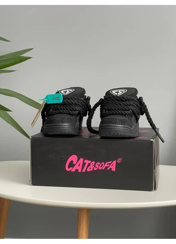 Кроссовки женские Cat&Sofa Black | КэтЭндСофа черные No Brand чёрные демисезоны (402665052)