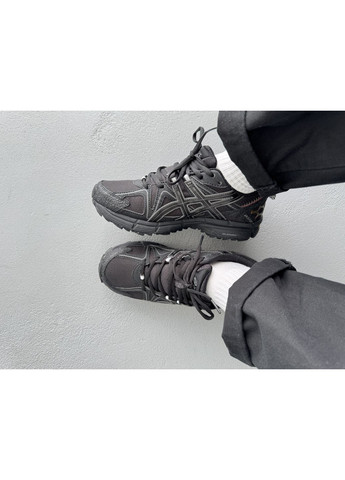 Черные демисезонные кроссовки мужские и женские asics gel-kahana 8 gore-tex black rose gold | асикс гель-кахана 8 черные No Brand