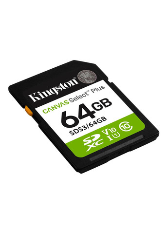 Карта памяти SDXC 64GB UHS-I Class 10 Canvas Select Plus R100MB/s (SDS3/64GB) Kingston (356728278)