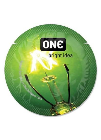 Презерватив Glowing Pleasures, 1 шт, светящийся в темноте, со смазкой One (369950662)