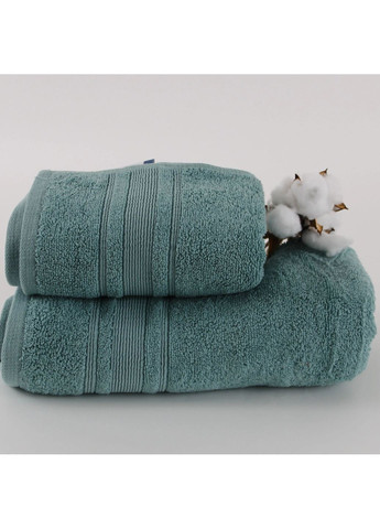 Бавовняний рушник для обличчя 50*90 см, 550 г/м2 Fancy Зелений (256105090) ТЕП однотонний м'ятний