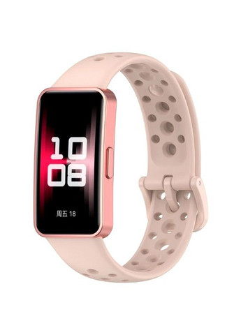 Силіконовий ремінець для Huawei Band 8, 9, 10 (сумісний). Колір: рожевий. Ремішок на хуавей бенд 8, 9, 10 (сумісний) No Brand (370101784)