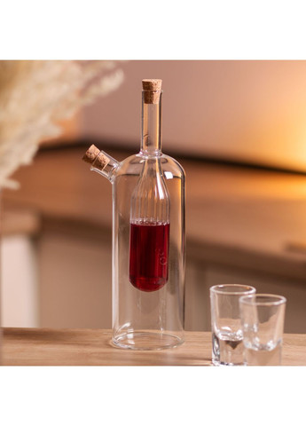 Скляна пляшка подвійна для олії та оцту 2в1 500 мл HP-34-13 (A-034237) Yiwu (347628887)