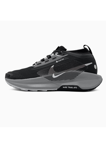 Чорні Осінні кросівки чоловічі та жіночі Nike Zoom Pegasus Trail 5 GTX Gore-Tex Black Grey | Найк Зум Пегас Трейл 14