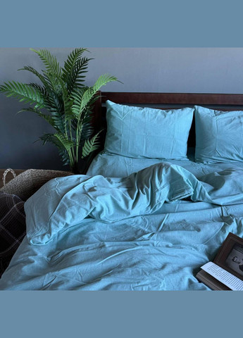 Постельное белье хлопок Евро 200х215 наволочка 70х70 2шт Голубой (П4post-var-bavovna-007-03) No Brand (316230663)