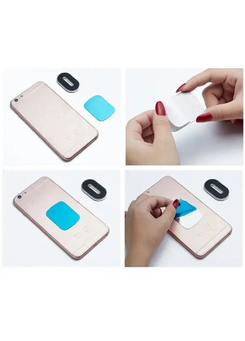 Тримач для телефона на торпедо в автомобіль з кріпленням на скотч 4.8х2.8х0.5 см (479182-Prob) Чорний з бронзовим Unbranded (316108676)