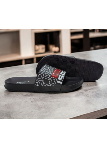 Черные спортивные шлепанцы American Club