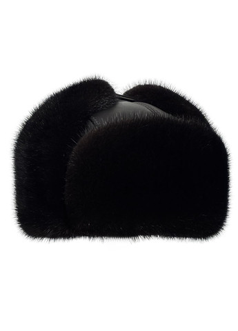 Чоловіча хутряна шапка норкова вушанка класична з натуральною шкірою Меховой Стиль Вова (301647363)