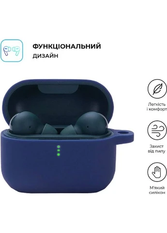Чехол для наушников Hang Case для Xiaomi QCY T10/T10 Pro Midnight Blue (ARM68426) ArmorStandart (323091263)