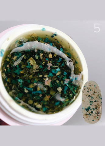 Цветочный гель для дизайна ногтей с сухоцветами ТМ " " 5 гр. Saga (342376504)