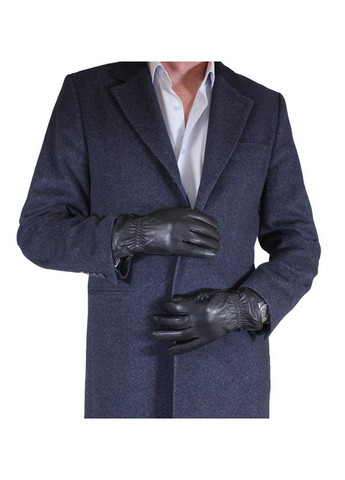 Перчатки мужские кожаные LM216-1 черные демисезонные с резинкой De Esse (306709370)