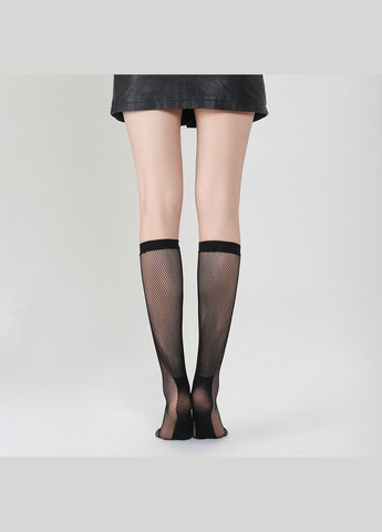 Гольфы в маленькую сеточку с полосой на стопе One Size No Brand (336552545)