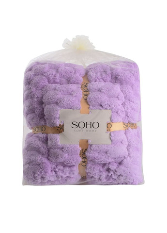Текстильный банный набор, микрофибра Sote Lilac цвет розовый ЦБ-00281542 Soho розовый