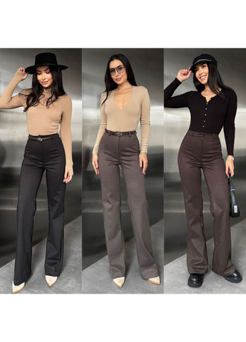 Брюки 813 классические трикотаж шерсть,клеш Україна (370132832)