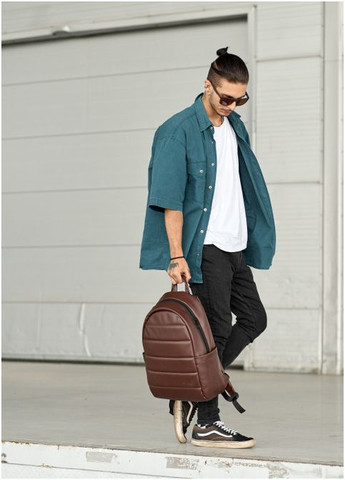 Рюкзак мужской из экокожи Zard 0RT шоколад Sambag (301871130)