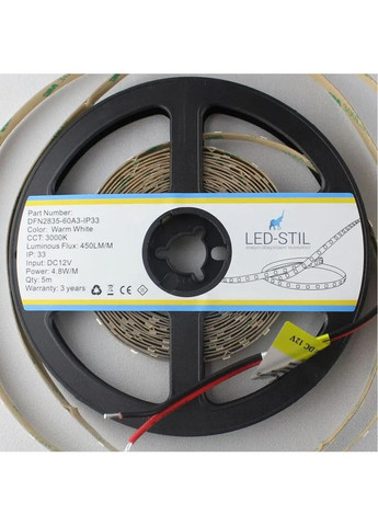 LED стрічка 3000K, 4,8 W, 2835, 60 шт, IP33, 24V Led-Stil (371777689)