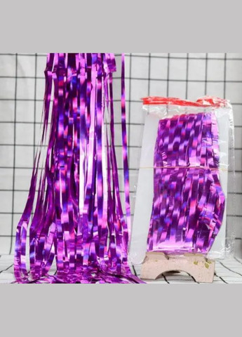 Штори із фольги з голограмою 2м на 1м малиновий Jannet Дощик (316384004)