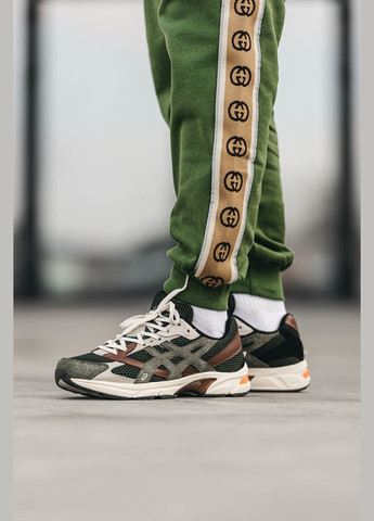 Хакі Осінні кросівки чоловічі asics gel-1130 x hal studios khaki | асікс гель-1130 хакі No Brand