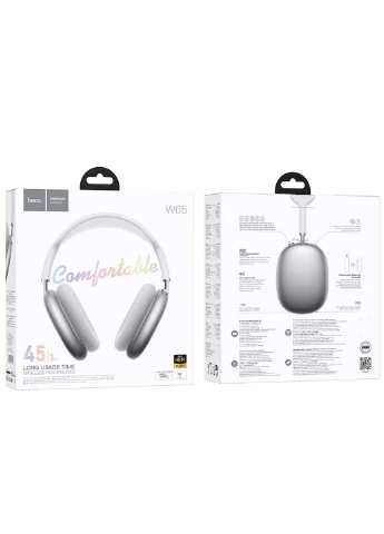 Беспроводные накладные наушники W65 Happy BT headphones Silver Hoco (381538194)
