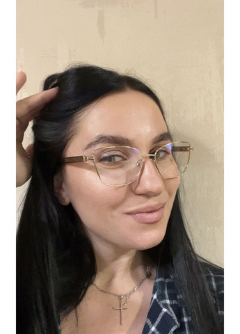 Женские очки для зрения чтение лисичка +3.00 золото БлюБлокер Антиблик Fabia Monti (368769943)