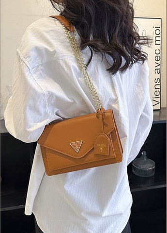 Женская сумка Guess 18091 кросс-боди коричневая No Brand (295263014)
