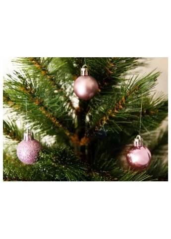 Елочная игрушка H&S 30 шт 3 см Сиреневый (8720362101604) House Of Seasons H&amp;S 30 шт 3 см Бузковий (367830179)